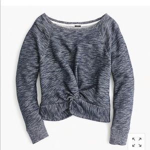 J.crew twist front sweatshirt, NWT, sz s-m